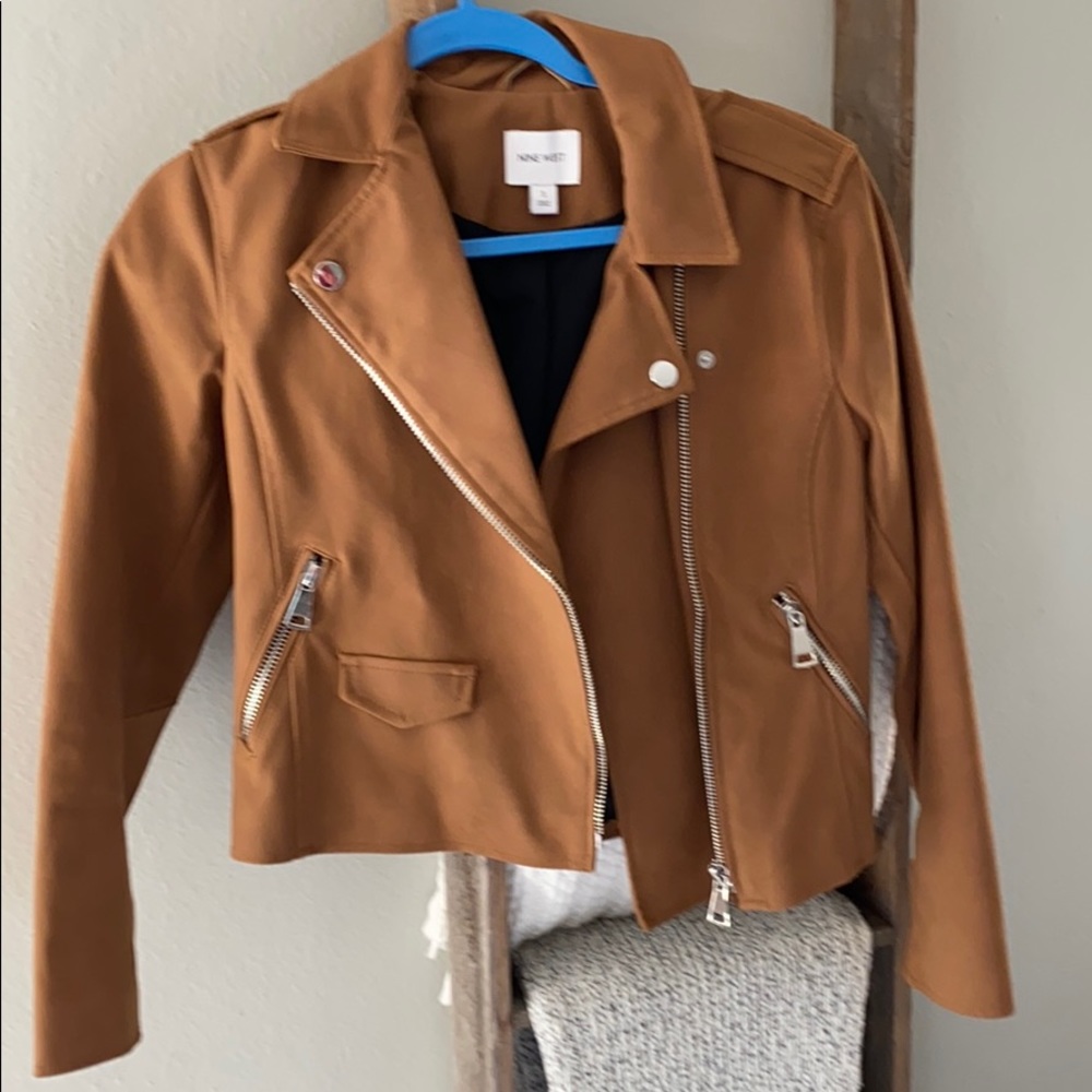 Women's Nine West Faux-Leather Biker Moto Jacket - Picture 2 of 4
